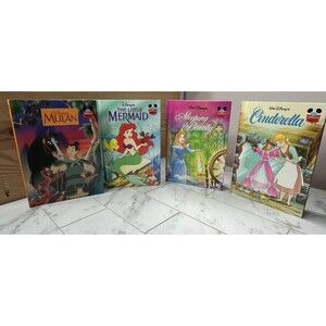 Disney's Wonderful World of Reading Books 90s Lot Of 4 Princesses Mulan